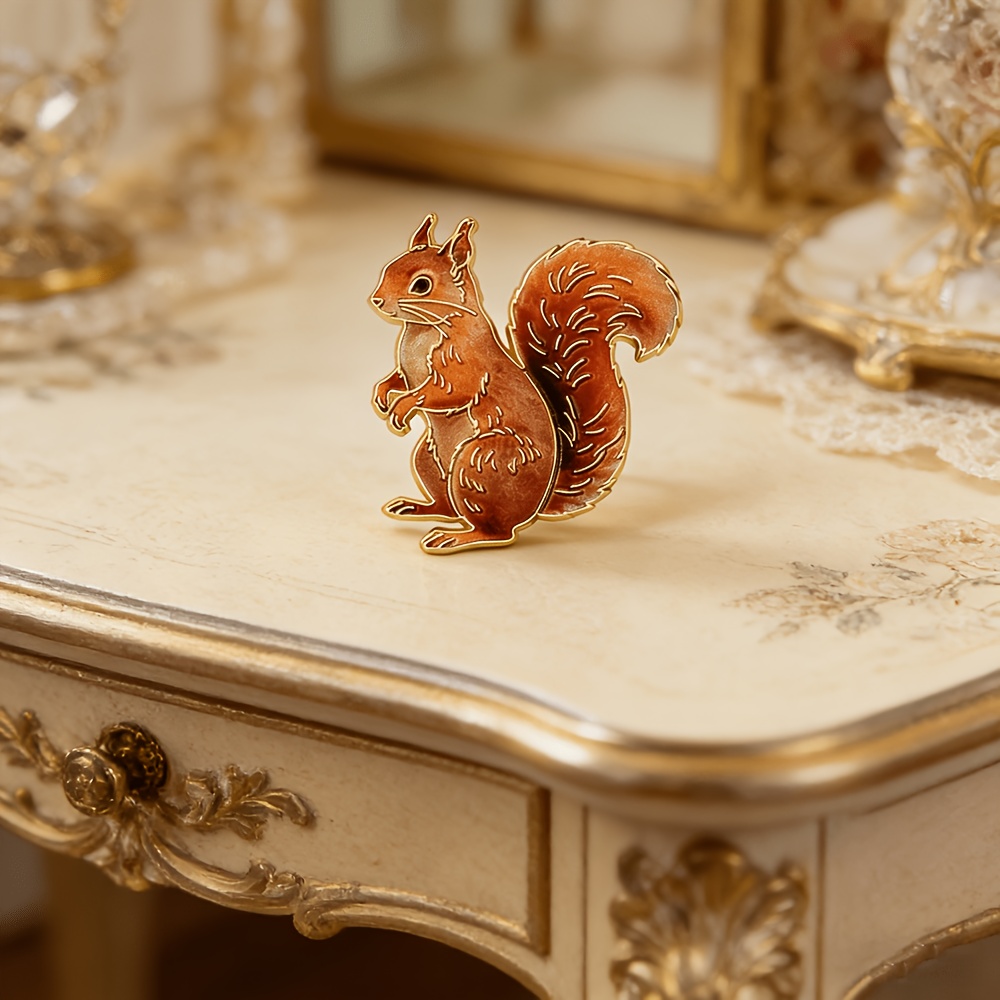 TEMU Realistica in a Forma di , con . Progettata per Appassionati di Scoiattoli e Fauna Selvatica, un Accessorio Elegante per Zaini e Giacche