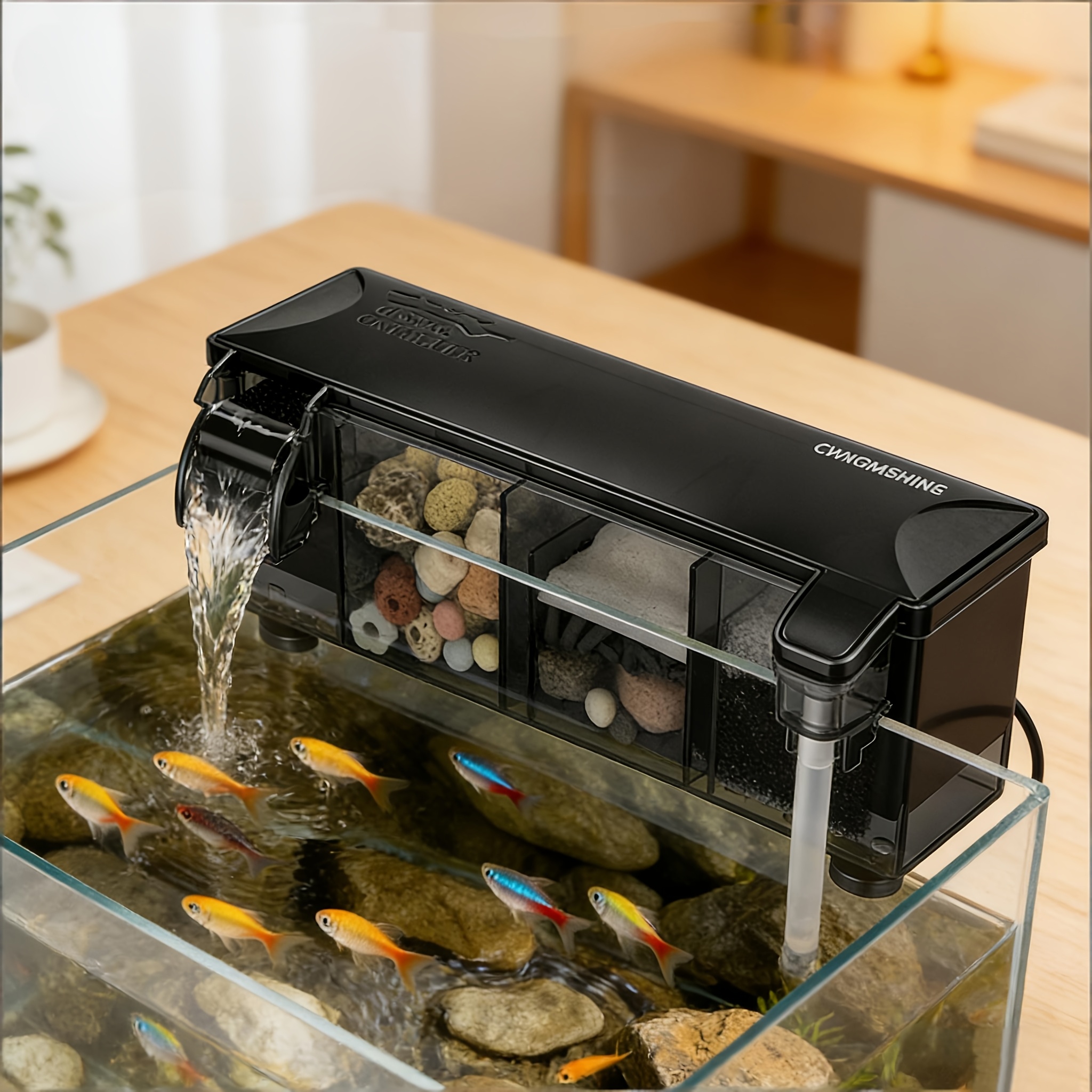 aquarium top filter box sold on Temu United States