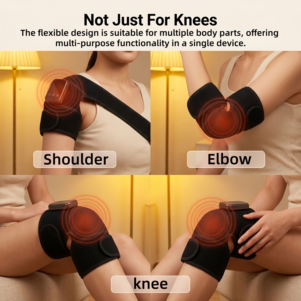 Rechargeable Knee Heating Massager with USB Cable, 3-Level Temperature Settings