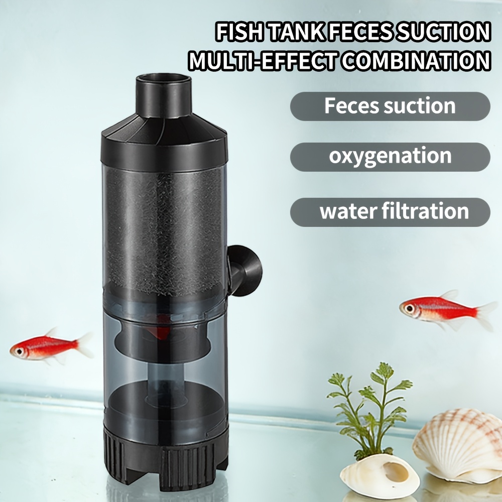 TEMU Non-electric Aquarium Filter With Suction Cups, Fish Waste Cleaning And Water Oxygen Circulation, Air Pump Not Included Air Pump And Air Tube