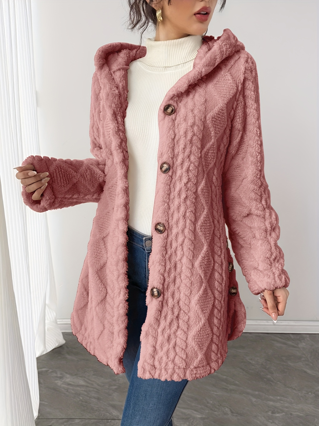 Elegant Plush Teddy Coat