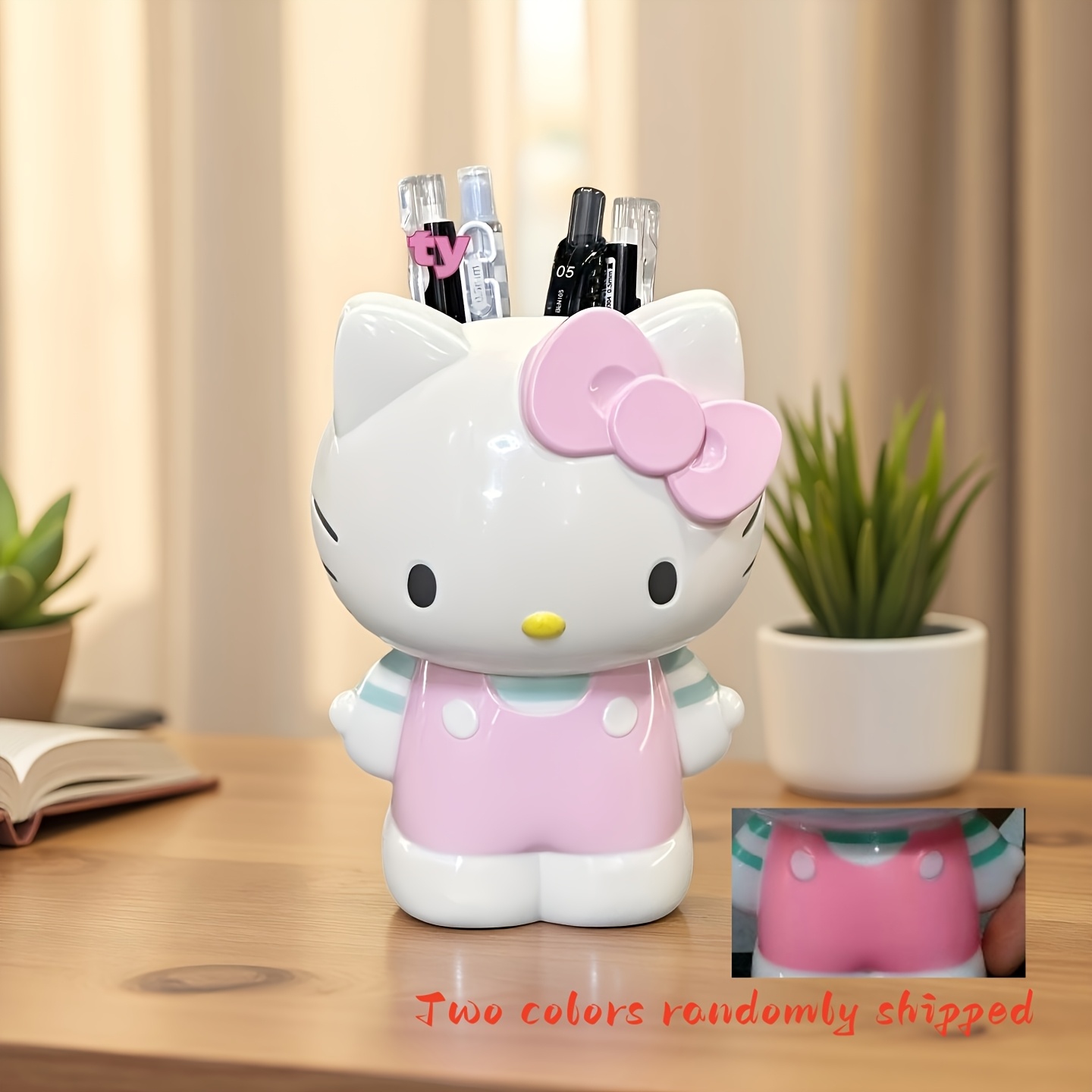 Image of Authorized, For Hello Kitty Pencil Holder - Large Makeup Brush Storage Box, Cute Desktop Storage, Perfect Halloween Gift For Of (random Color)