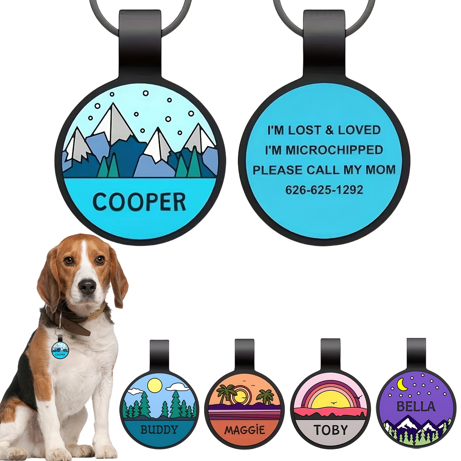 pets personalized silicone dog id tags