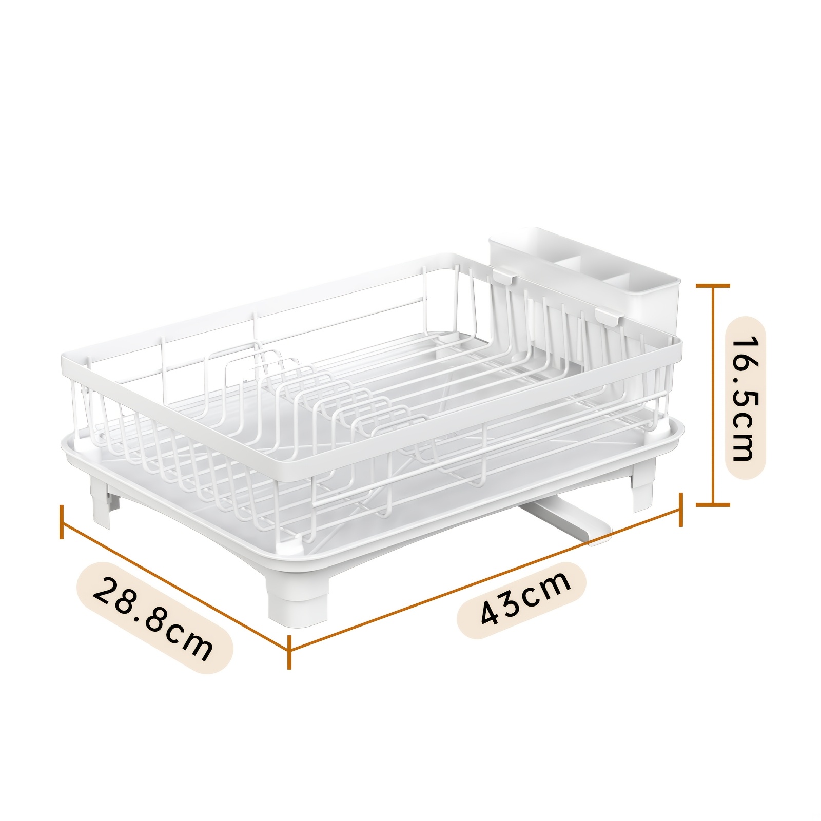 TEMU Dish Drying Rack For The Kitchen Counter, Countertop Bowl Plate Organizer With Utensil Holder, Multi-functional Dish Drain Rack For Dishes,