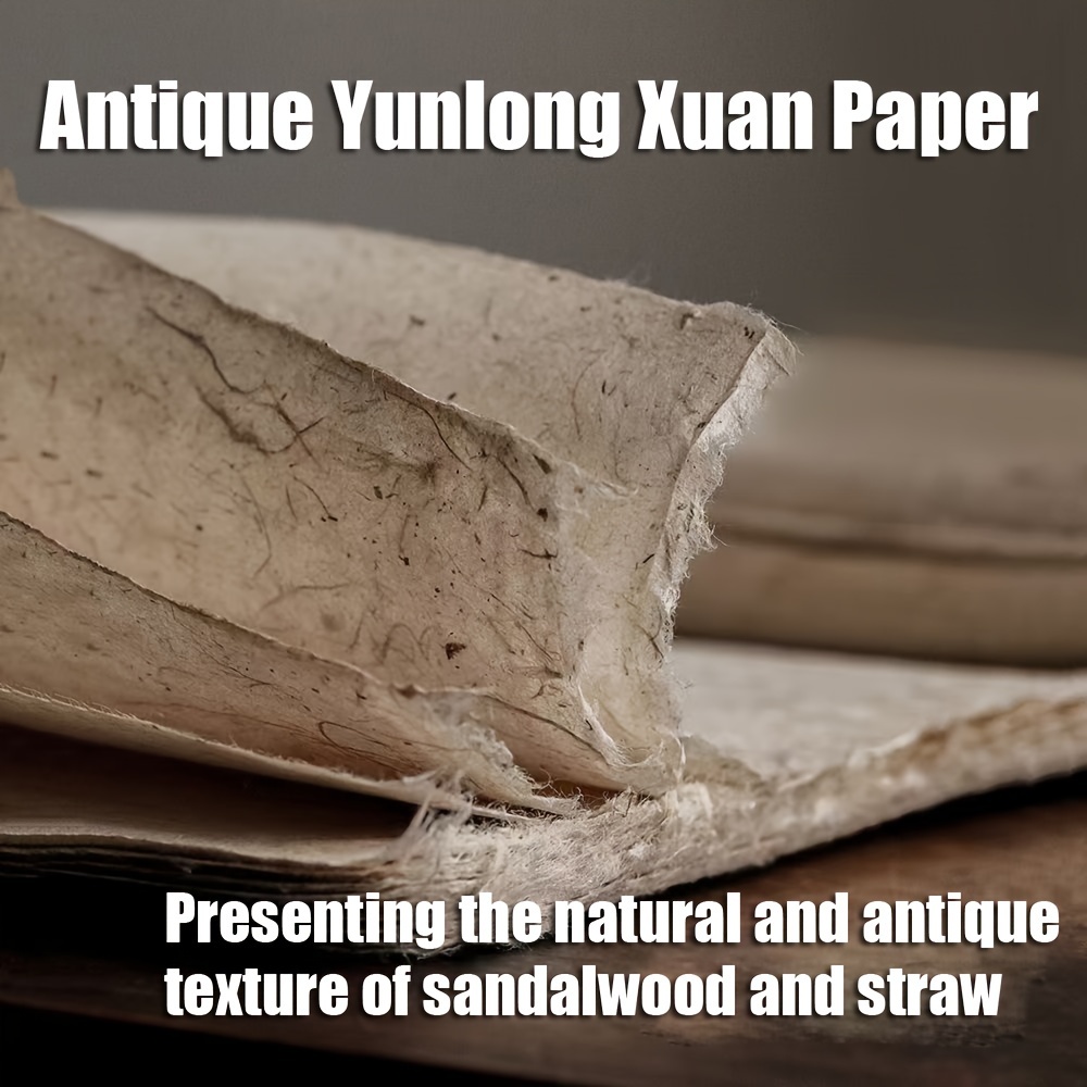 

Premium Antique Xuan Paper - Large 14"x18" / 27.5"x55" Sheets Sandalwood & Straw Texture, Rough , Traditional For Art, Calligraphy & Gift Wrapping