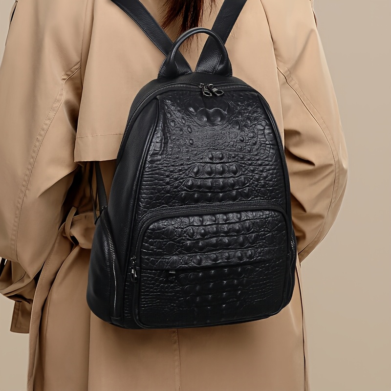 mochila cuero casual mujer primera capa cuero vaca Temu Ecuador