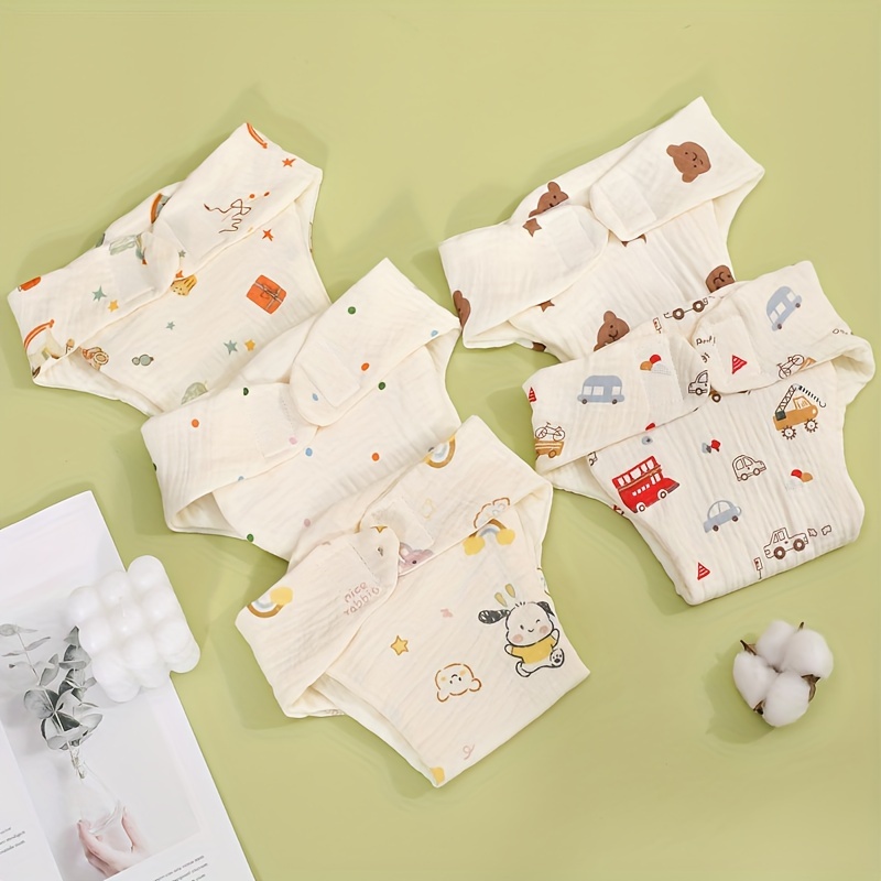 soft cotton baby diapers with adorable patterns for 0 3 year olds details 0