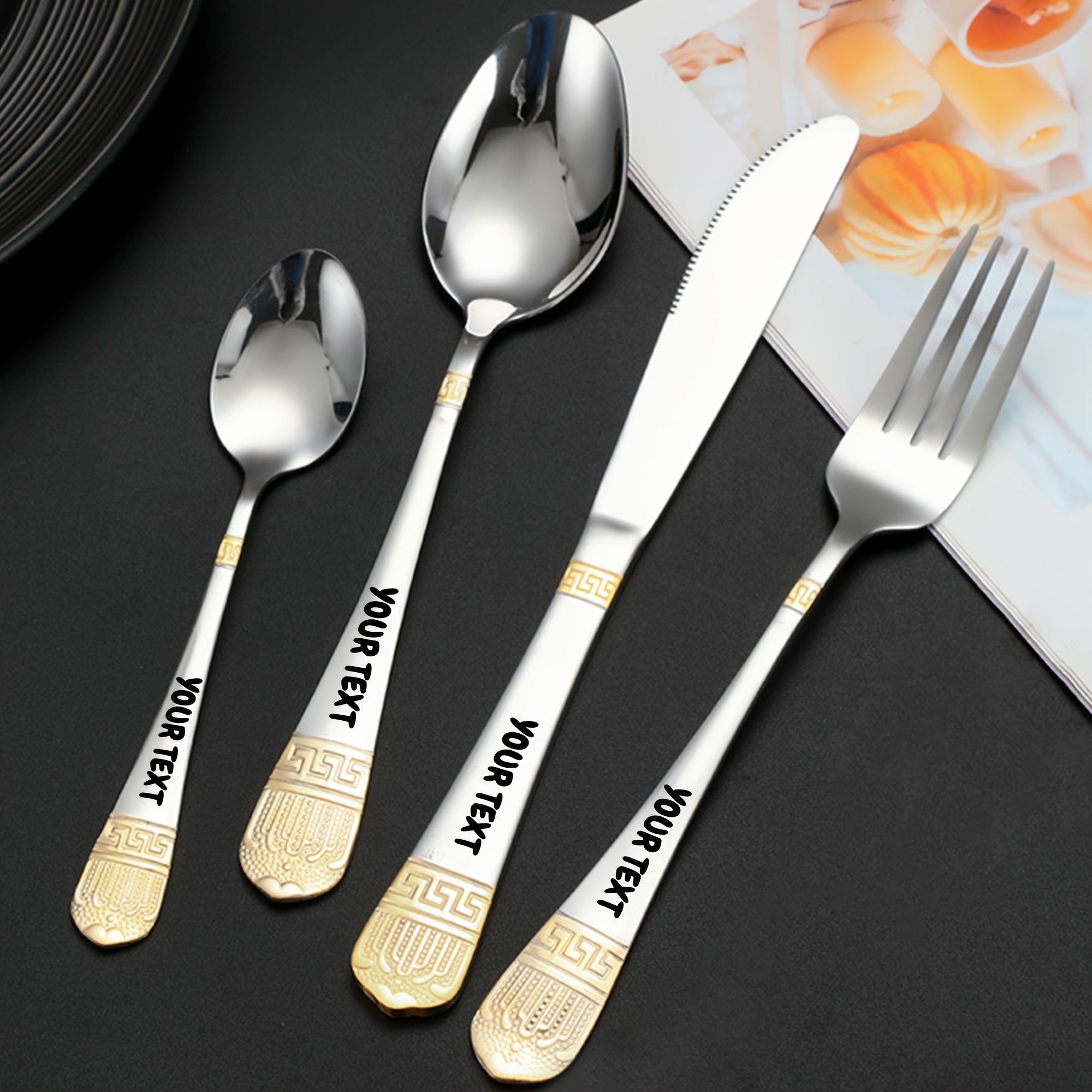 

Personalized Engraved Steel Set Of 4, Small Engraved , And Set