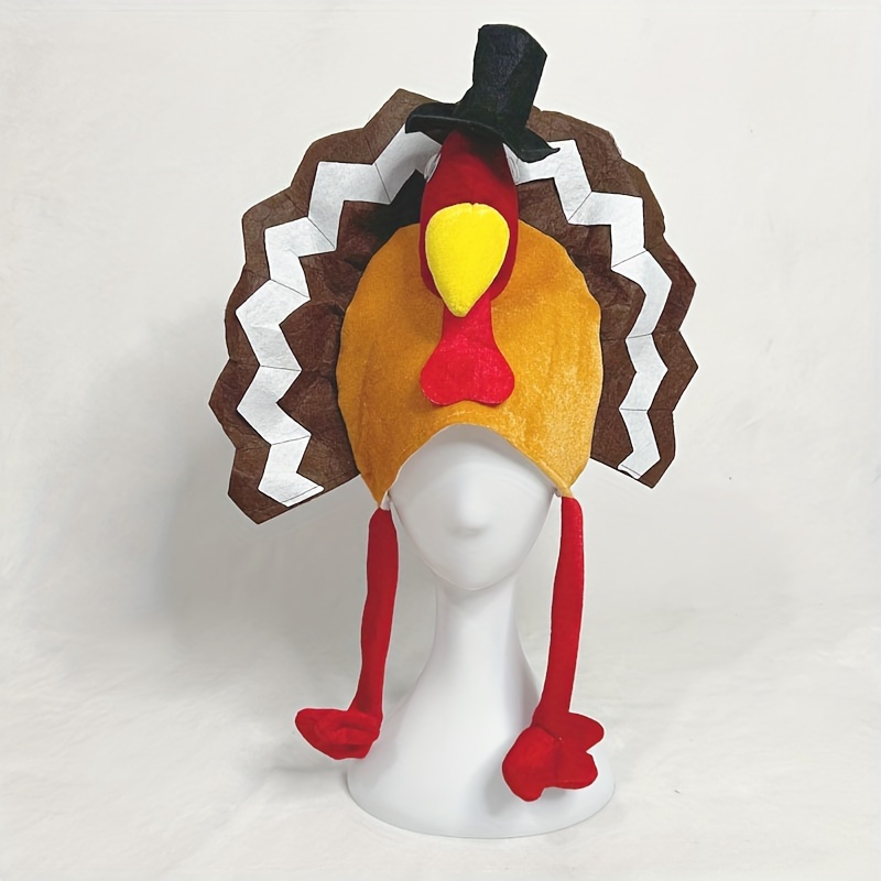 

Turkey Hat, Novelty Cap, Polyester Fleece, Unisex , No ,