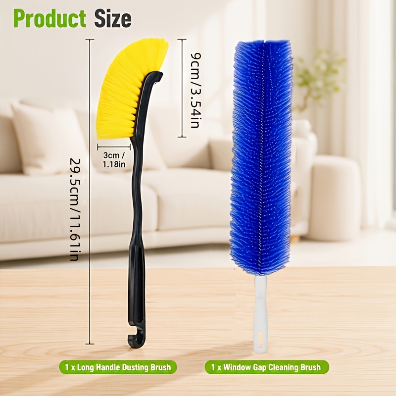 TEMU 2 Household Fan Dusting Brushes, Suitable For Cleaning Fans, Air Conditioners, Blinds And Window Frames, And Very Suitable For Use In Living