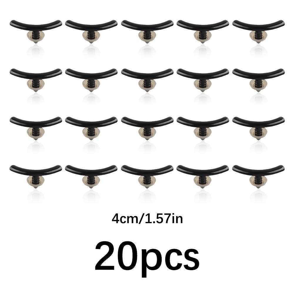 Image of 20pcs Smiling Lip & Eyebrow Craft Embellishments - Black Eye And Mouth Decorations For Crochet, Sewing And Handmade Craft Projects