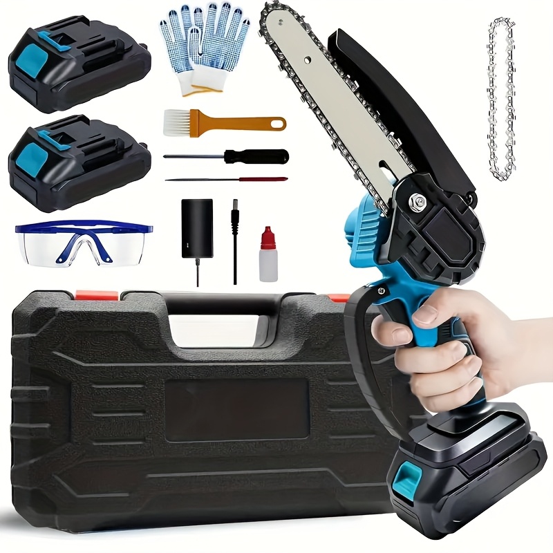   6 inch cordless mini chainsaw handheld   chain saw with battery for tree trimming wood cutting gifts for father dad husband men