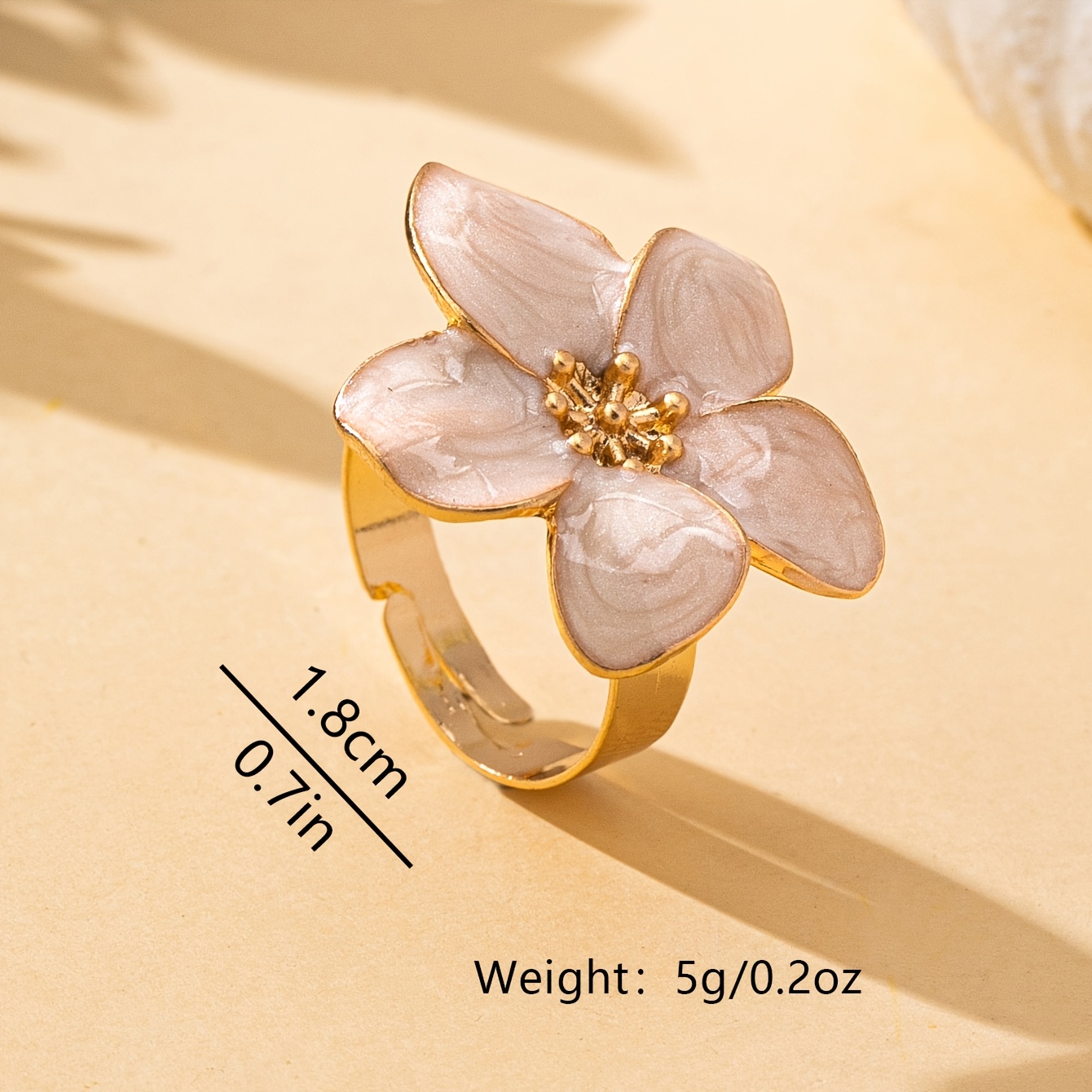 Flower Shape Open Adjustable Ring for Everyday and Banquet Wear