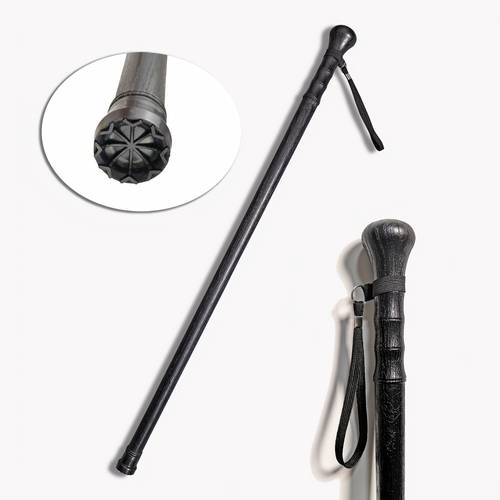 comfortable sticks or canes with a retractable elastic wrist strap made from molded polypropylene material featuring a rubber base this 89cm 35inch long is suitable for outdoor camping hiking and mountaineering for cosplay party