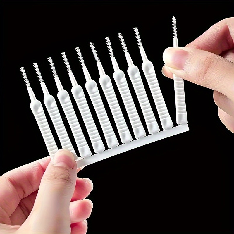 10pcs Shower Head Cleaning Brush Set, White Multi-Functional Bathroom Accessory for Home Use
