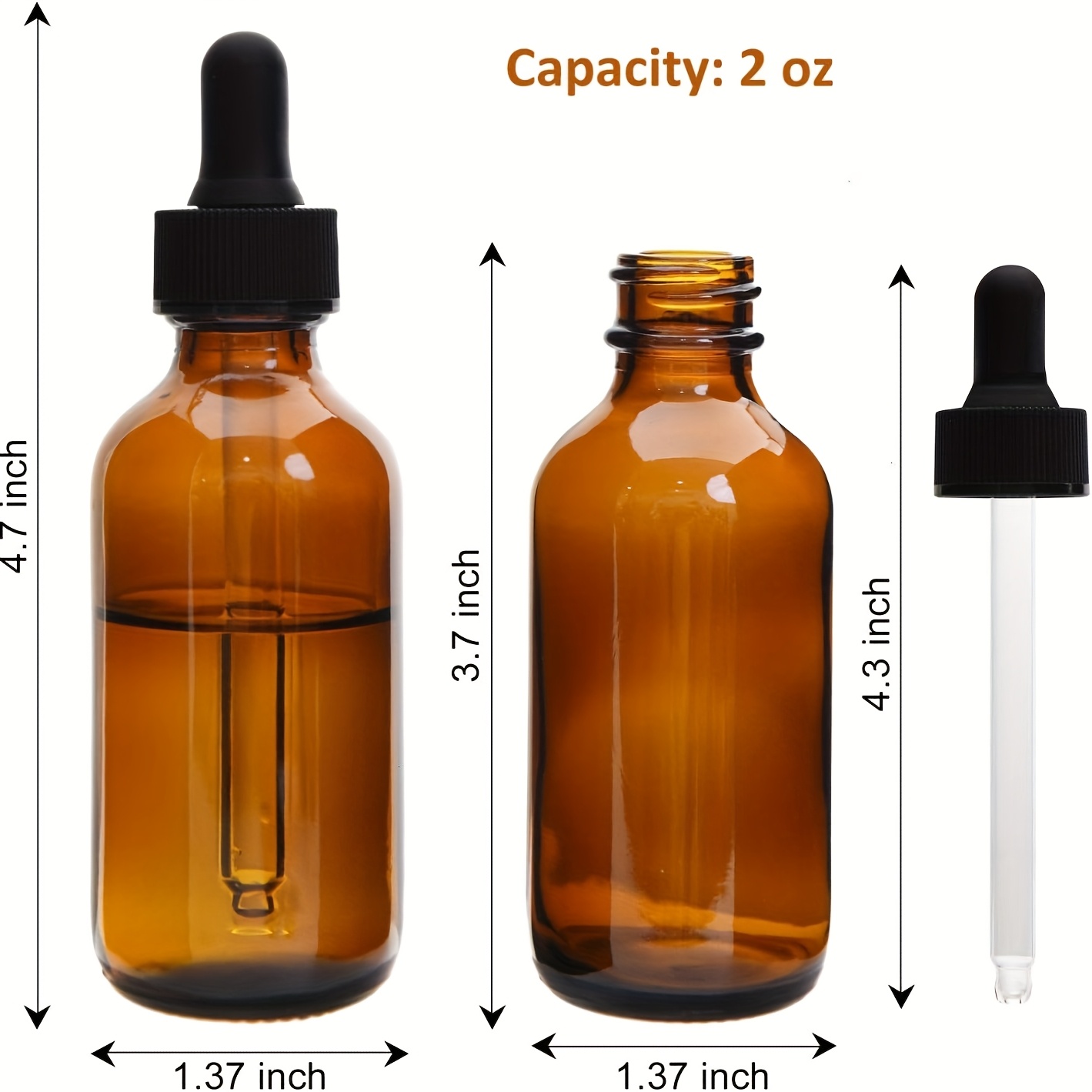 TEMU 12 pezzi di Contagocce in Vetro Antigoccia da 30ml - per Oli Essenziali, Liquidi e Tinture | Formato Viaggio Senza PVC per Uso Professionale e