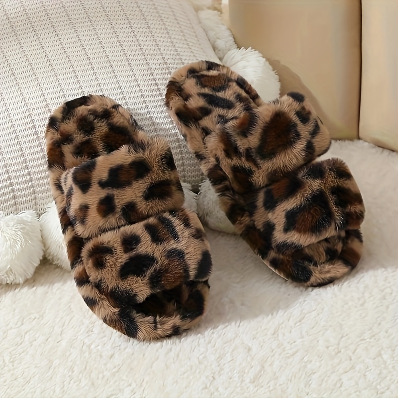 Plush Slippers Outdoor Fur Slippers Soft Plush Open Toe Furs