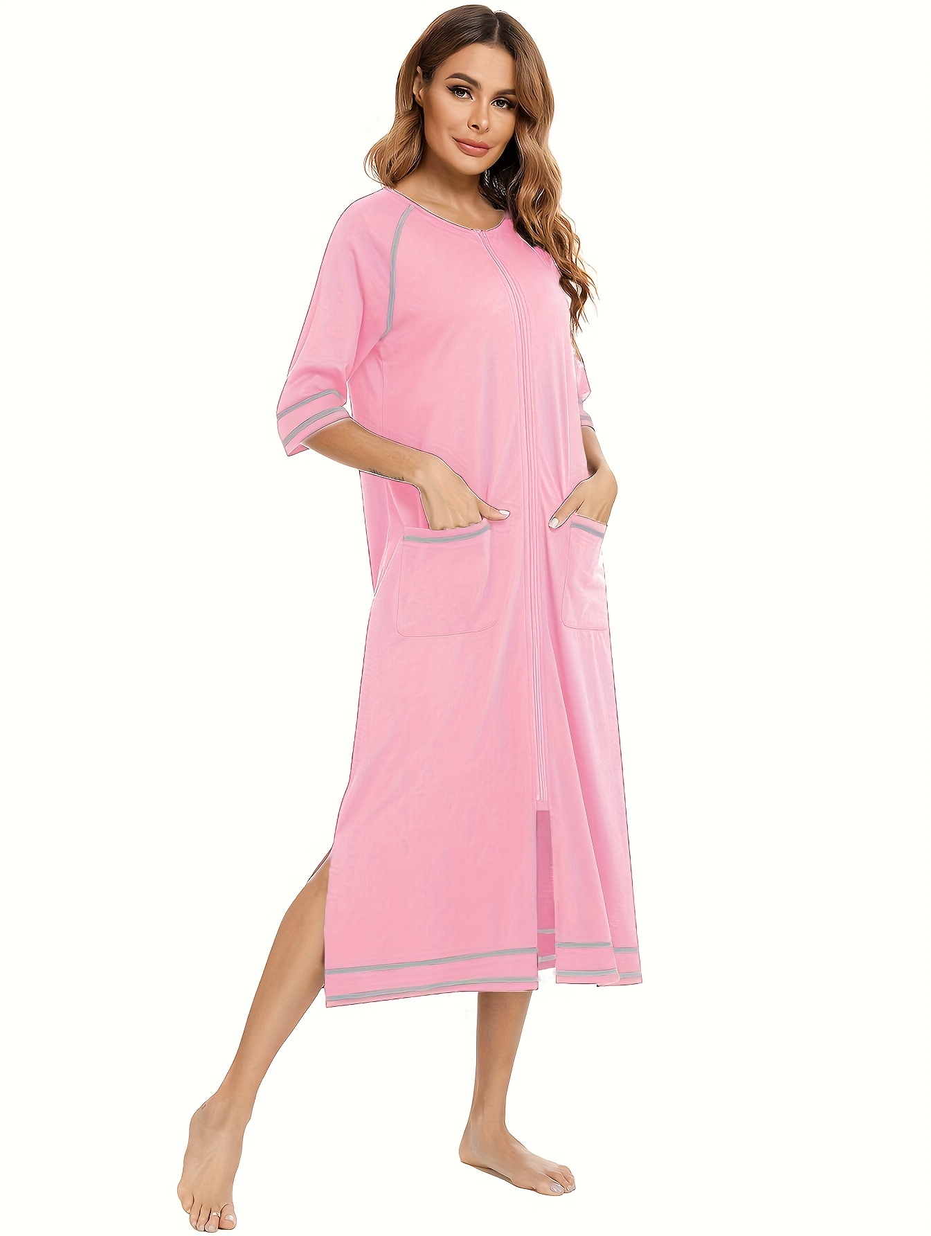 maternity nursing nightgown postpartum breastfeedingrobe Temu Canada