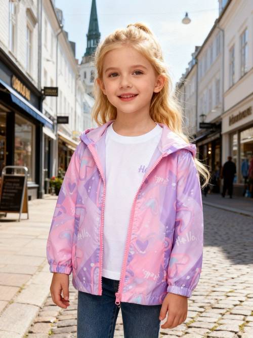 new sweetheart paradise hooded kids fashionable outerwear a must have for kindergarten as an outer layer featuring a smooth zipper with anti design and a wind resistant hood pockets are perfect for storing snacks