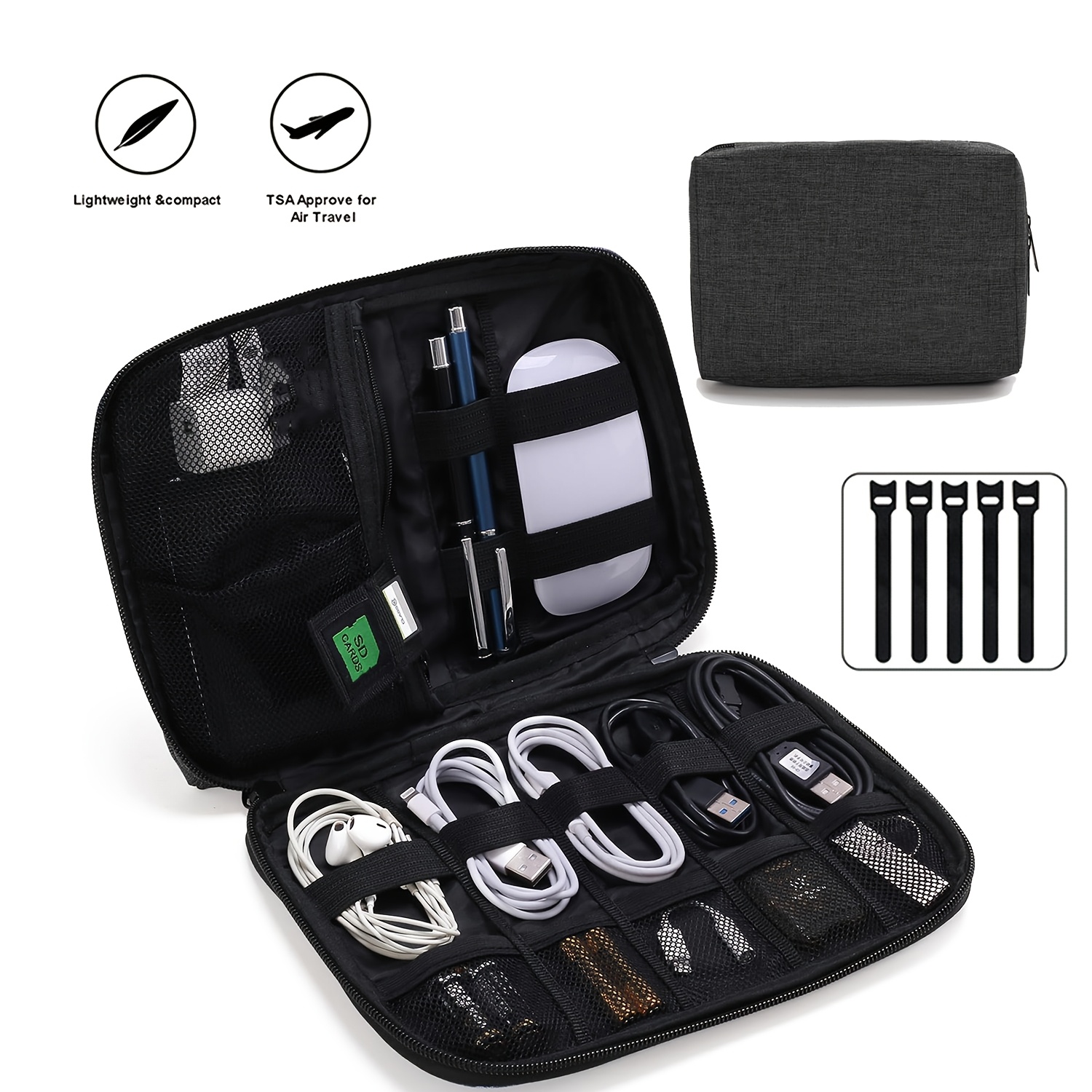 electronics organizer travel case sold on Temu United States