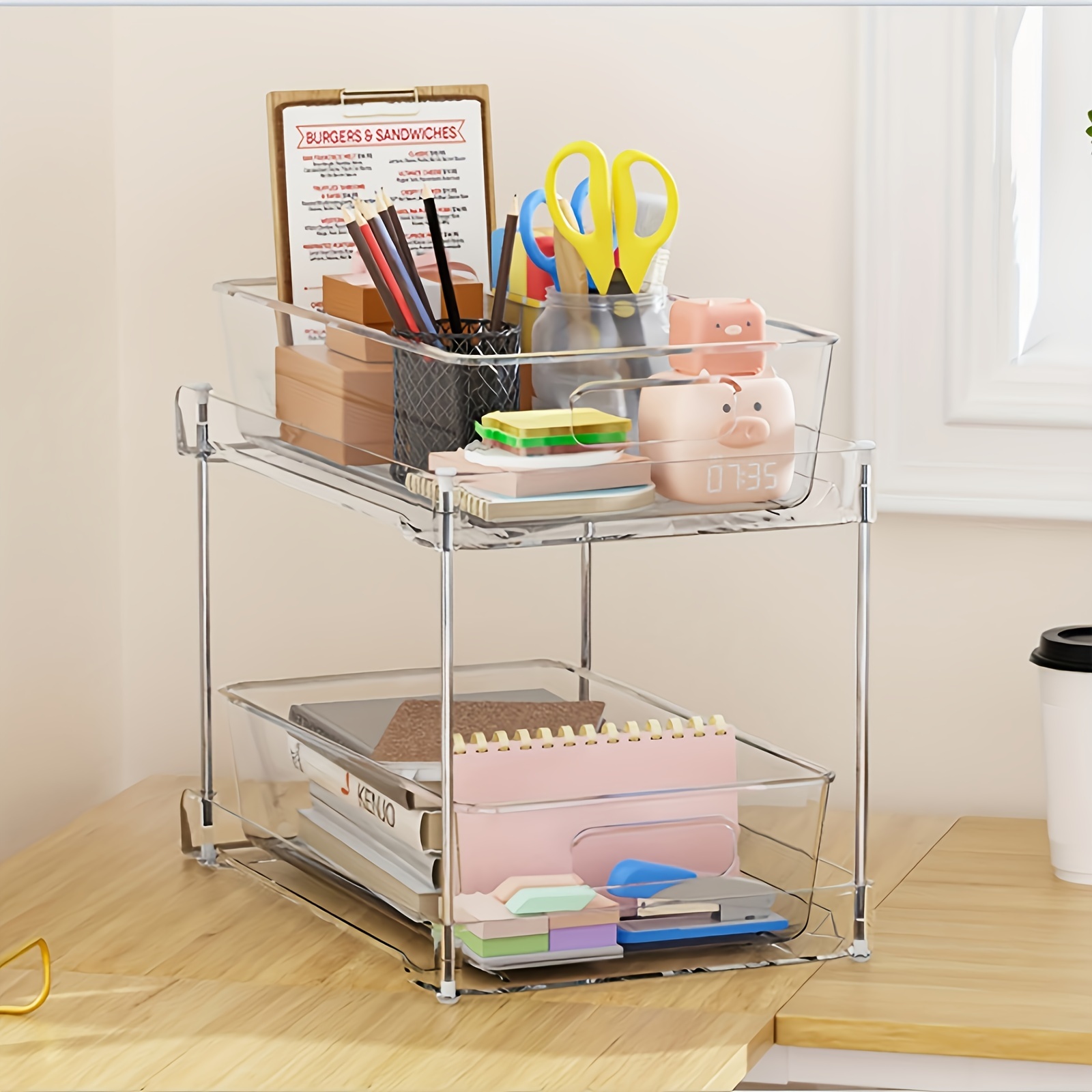 2 Tier Bathroom Storage Organizer Clear Sink Organizers - Temu Portugal