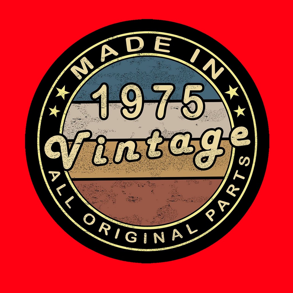 

1pc Vintage 1975 Polyurethane Heat Transfer Patch, Diy Iron-on Sticker For T-shirts, Sweatshirts, And Pillowcases - Washable And Clothing Decoration