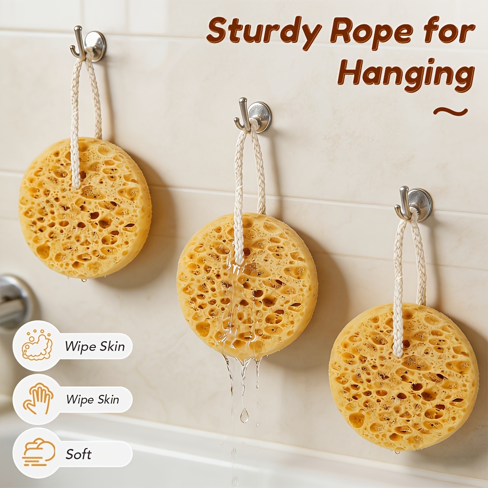 Soft Exfoliating Bath Sponge with Hanging Loop for Daily Use