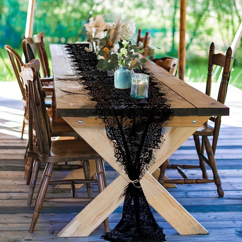 2026 Spring/summer Outdoor Festival Wedding Lace Tablecloth, 3.05 Meter, , Bohemian Lace Sexy Elegant Style, For Rustic Weddings, , Easter Dinners, Birthday Parties, Family Gatherings, , Festive Gift