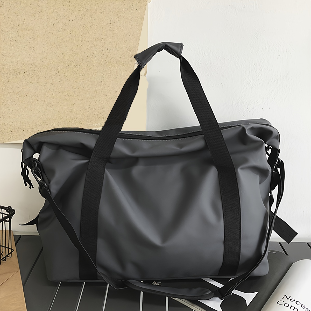 E-shop Koreanischer Stil Einfache Moderne Herren- Damen-Schultertasche, Tragetasche, Reisetasche, Sporttasche, Großes Fassungsvermögen, Ideal für