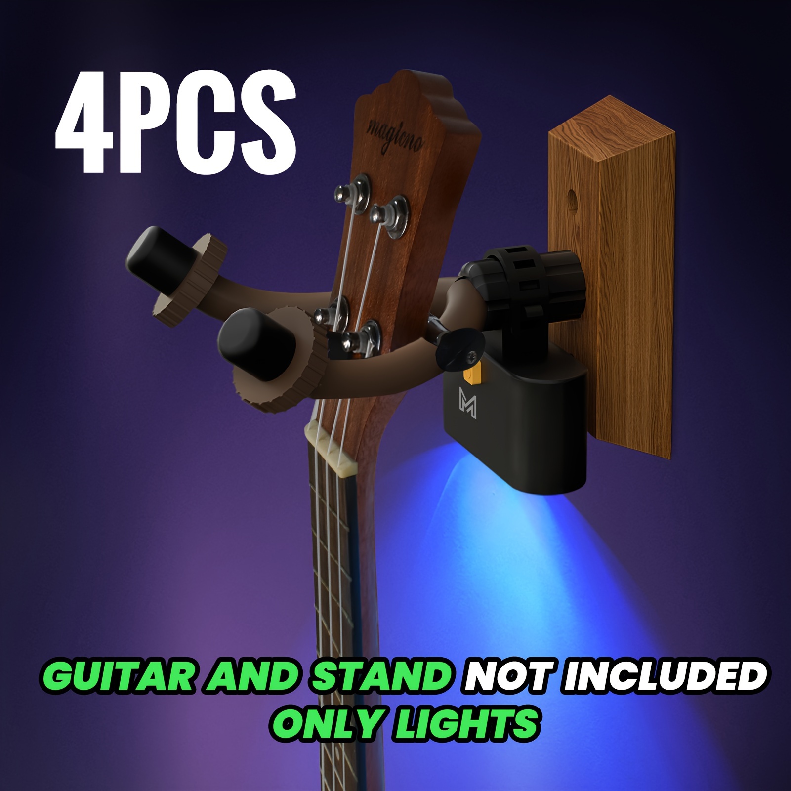 

4pcs Multicolor Guitar Led Light For Electric Guitars Or Acoustic Guitars Using Led 3colors For Guitar Display With Ambient Surround Lighting ( Stand Not Included)