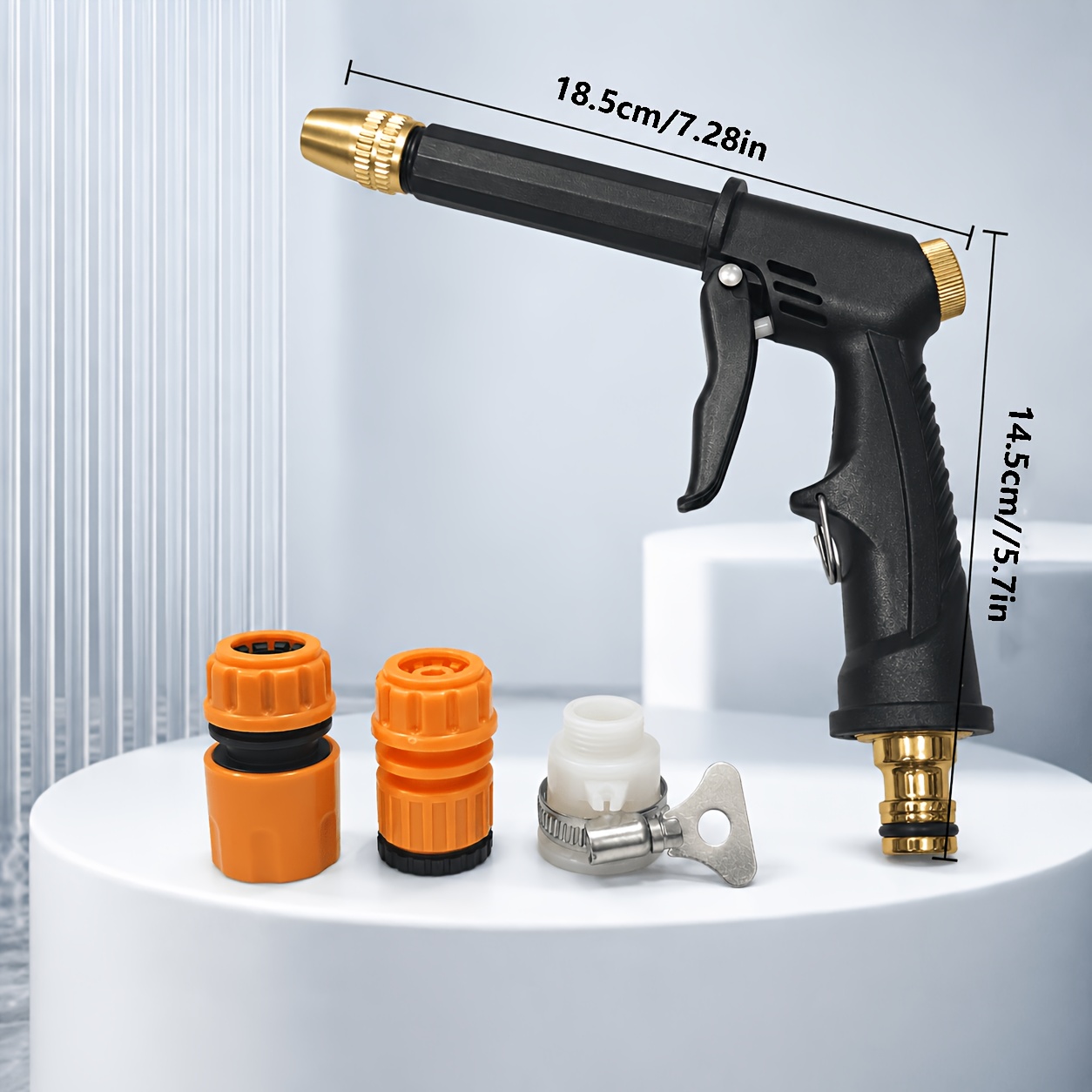 TEMU Home High-pressure Car Washing Water Gun, Upgraded Car Washing Water Gun Garden Hose Nozzle, Adjustable Spray Mode, Suitable For Watering Plants