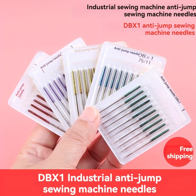 

Dbx1 Industrial Anti-jump Sewing Machine Needles, 10-piece Set, Universal Sharp Needles For Stretch Fabric, Home & Industrial Use - Red