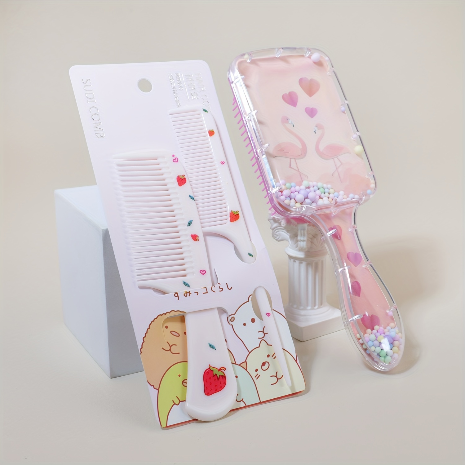 TEMU Ensemble de 3 Peignes à Cheveux Mignons et Cartoon - Peignes à & à Dents Fines pour Tous Types de Cheveux, Cadeau Idéal pour les Anniversaires