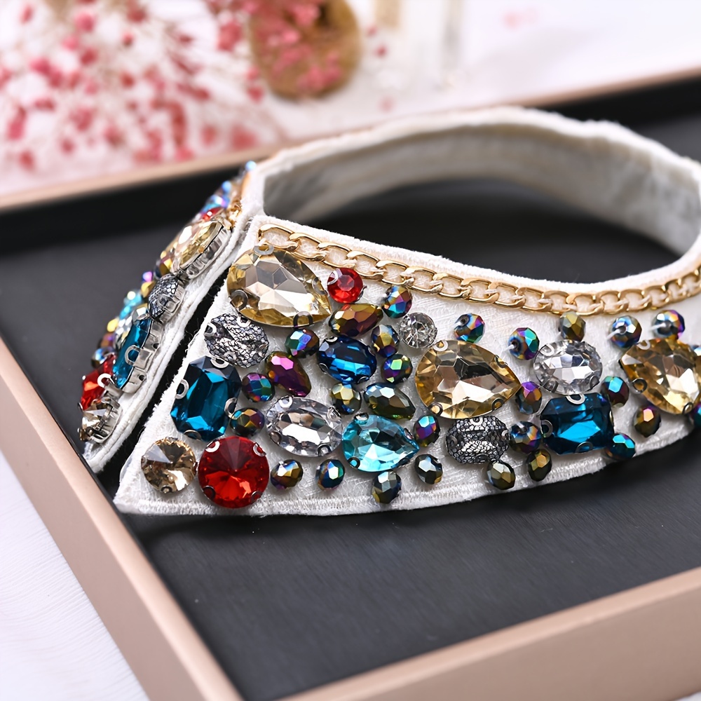 

Women's Neck Fake Collar Rhinestone Inlaid False Collar Casual Sweater Collar