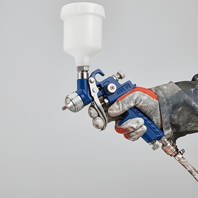 TEMU 125cc Paint Cup Reduces Refills, Gravity-fed Continuous Spraying. Gravity-feed Pneumatic Paint Gun (125cc/1mm) - 1mm Atomization, Full Coverage