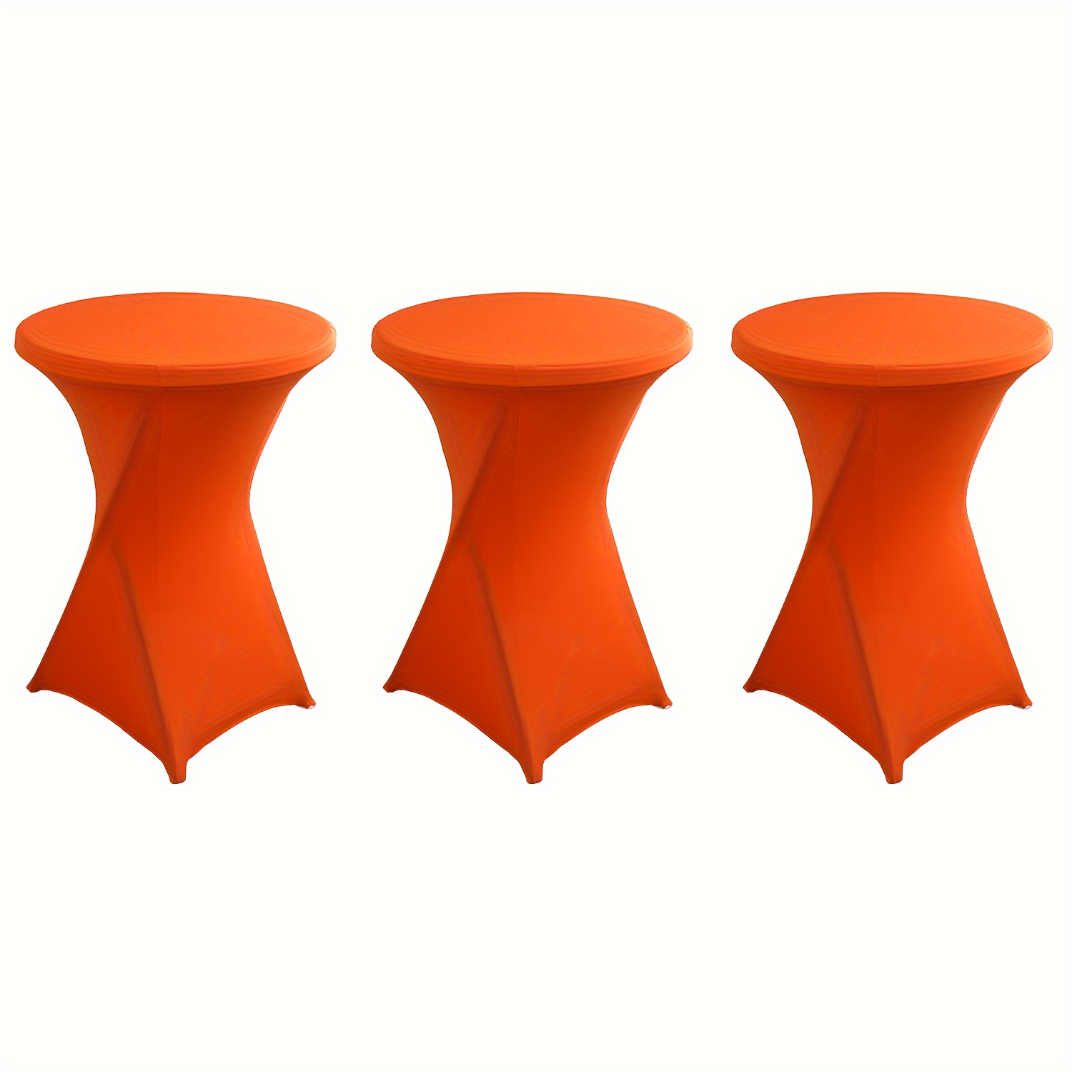 Image of 3/5pcs Cocktail Tablecloth Spandex Elastic Tablecloth Round Party Tablecloth Suitable For Outdoor Activities Such As Bars, Weddings, Banquets, Etc