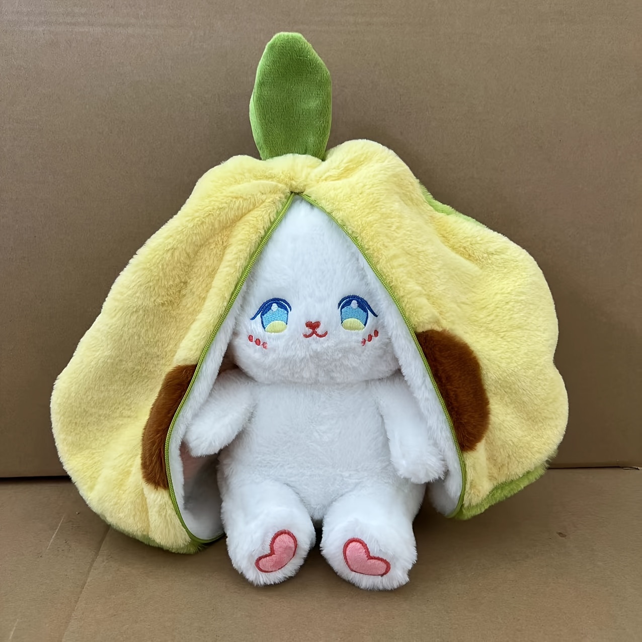 cuddly avocado bunny plush toy soft polyester sleeping pillow in   details 5