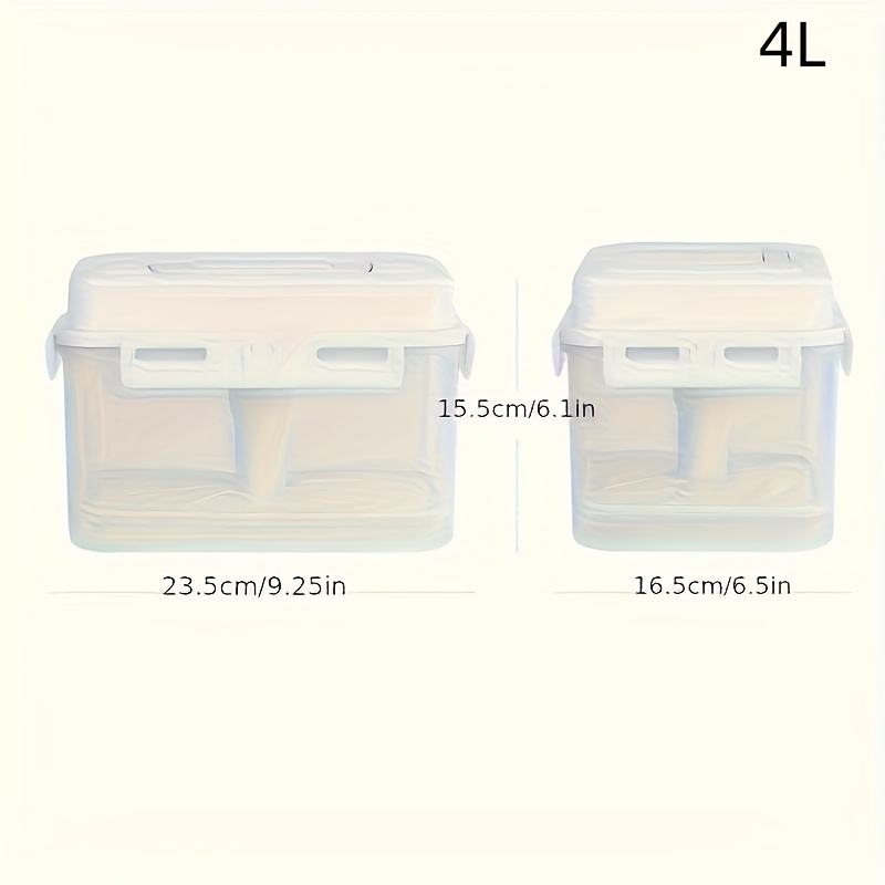 4l Universal Transparent Fermentation Bucket, Food Grade Sealed Container With Handle And Lid, Sealed Bottle Storage Container, Food Grade Fermentation Box, Storage Box, Anti-pressure Easy To Clean