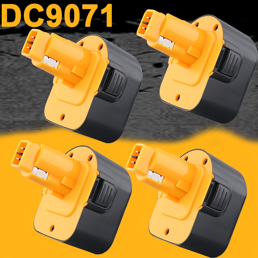 Image of Set Of 4 4.8ah Dc9071 For 12v Xrp, Ni-mh Batteries Compatible With Dw9072, Dw9071, De9071, De9072, De9074, De9075, 152250-27, And 397745-01 Cordless Power Tools
