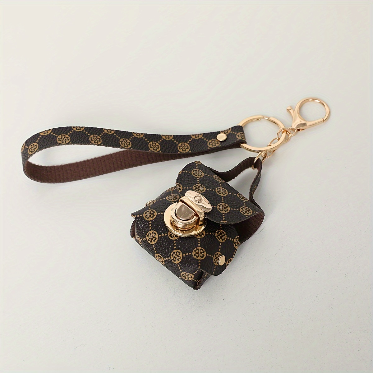 Polka Dot Lock Small Bag Coin Purse Mini Earphone Storage Bag Portable Keychain Pendant
