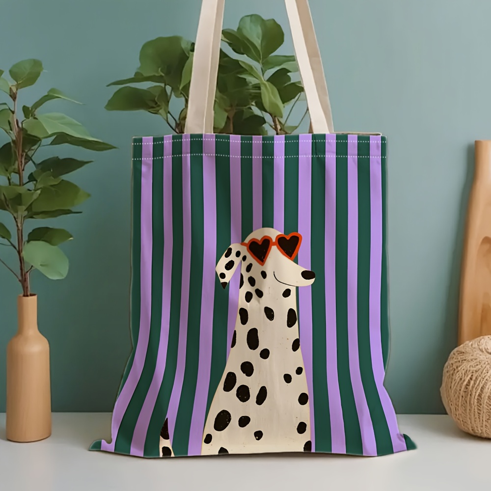 E-shop 1 Stück Doppelseitig Bedruckte Dalmatiner Trend Tragetasche - Tasche mit großem Fassungsvermögen, Aufbewahrungstasche für Schreibwaren,