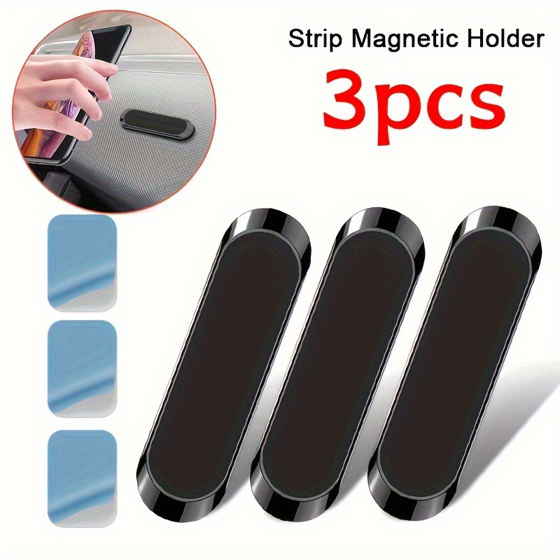 

Mini Strip Shape Magnetic Car Phone Holder, With Metal Magnet, Wall Magnet Mount Kit For Car Dashboard