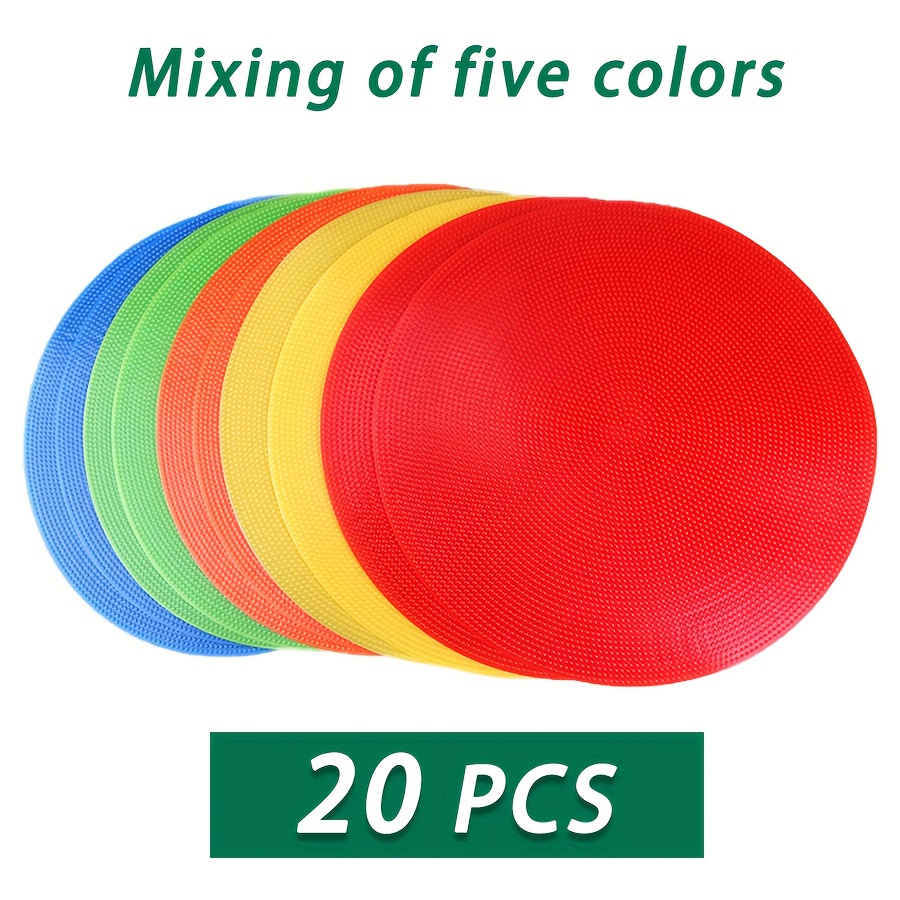 TEMU Flat Ground Marker Pads, Mixed Agility Training Discs, Bright Colors, Sign Discs Obstacle Discs, Football Basketball Step Training Sign Discs,