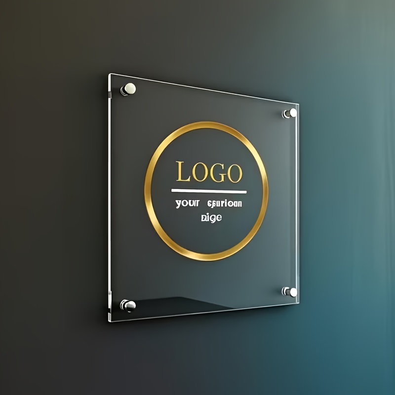 item picture 2d flat customizable acrylic signage personalized   nameplates indoor and outdoor   logo signs accessories not included