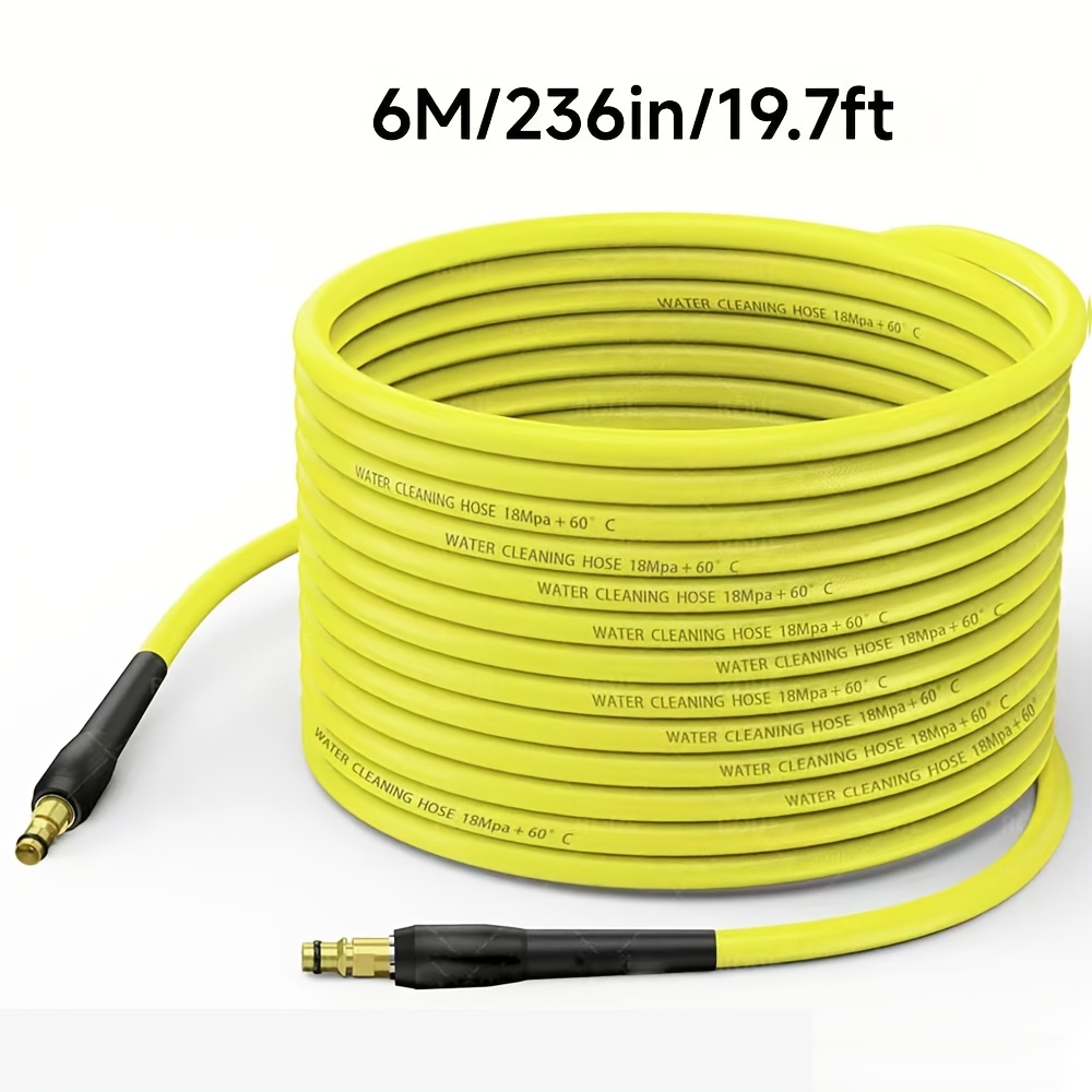 TEMU 1 High-pressure Washer Car Wash Hose -k7 Special High-pressure Water Pipe Household Kink-resistant High Quality Yellow Cleaning Hose Car Wash
