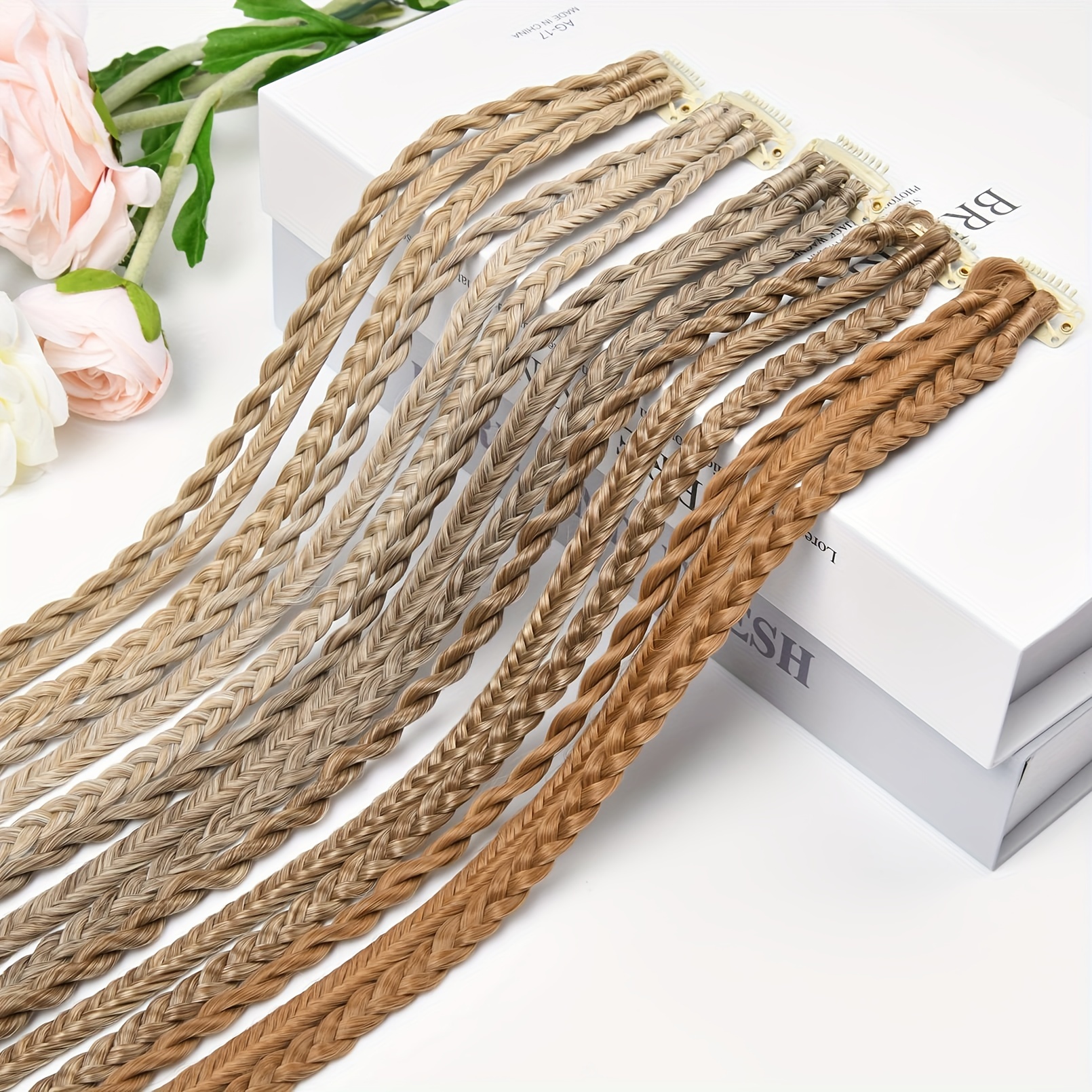 braid hair extensions 3pcs clip in hair extensions baby braids 3 braids on   6 braids   long   synthetic hairpieces for women details 0