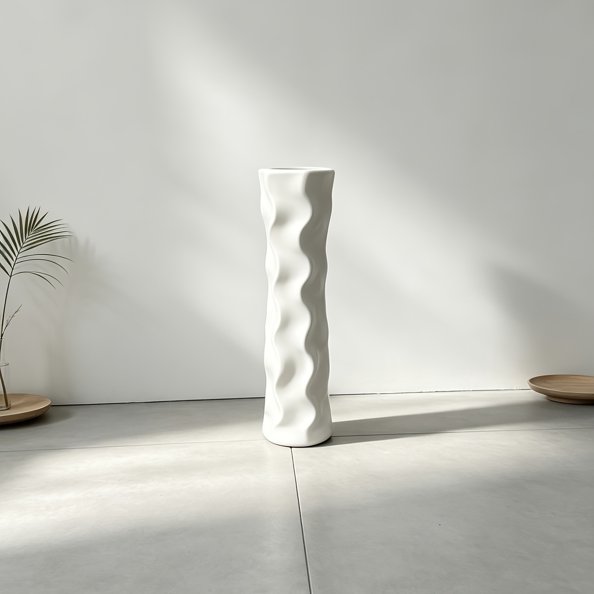 TEMU Plastic Floor-standing Large Vase For Living Room Decor, Featuring High- Modern Nordic European-style Dried Flower Arrangement