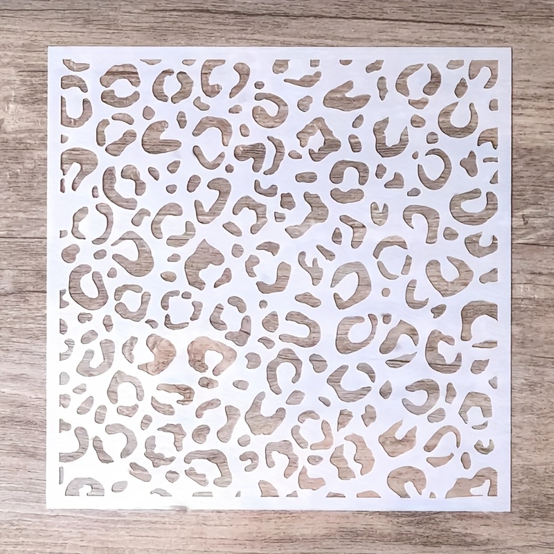 5.12x5.12 Inches Leopard Print Art Painting Stencil - Washable Reusable Plastic Template, Wood Decor/canvas Painting/home Renovation/crafts Professional Tool