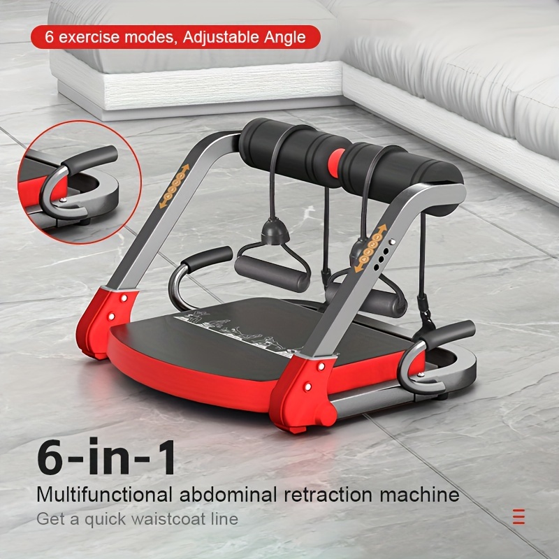 Multifunctional Abdominal Trainer, 6-in-1 Body Shaping Machine, 21 Exercise Functions, Home Use Abdominal Muscle Training and Abdominal Fat Reduction Fitness Equipment, Abdominal Toning and Waist Slimming Exercise for Men and Women