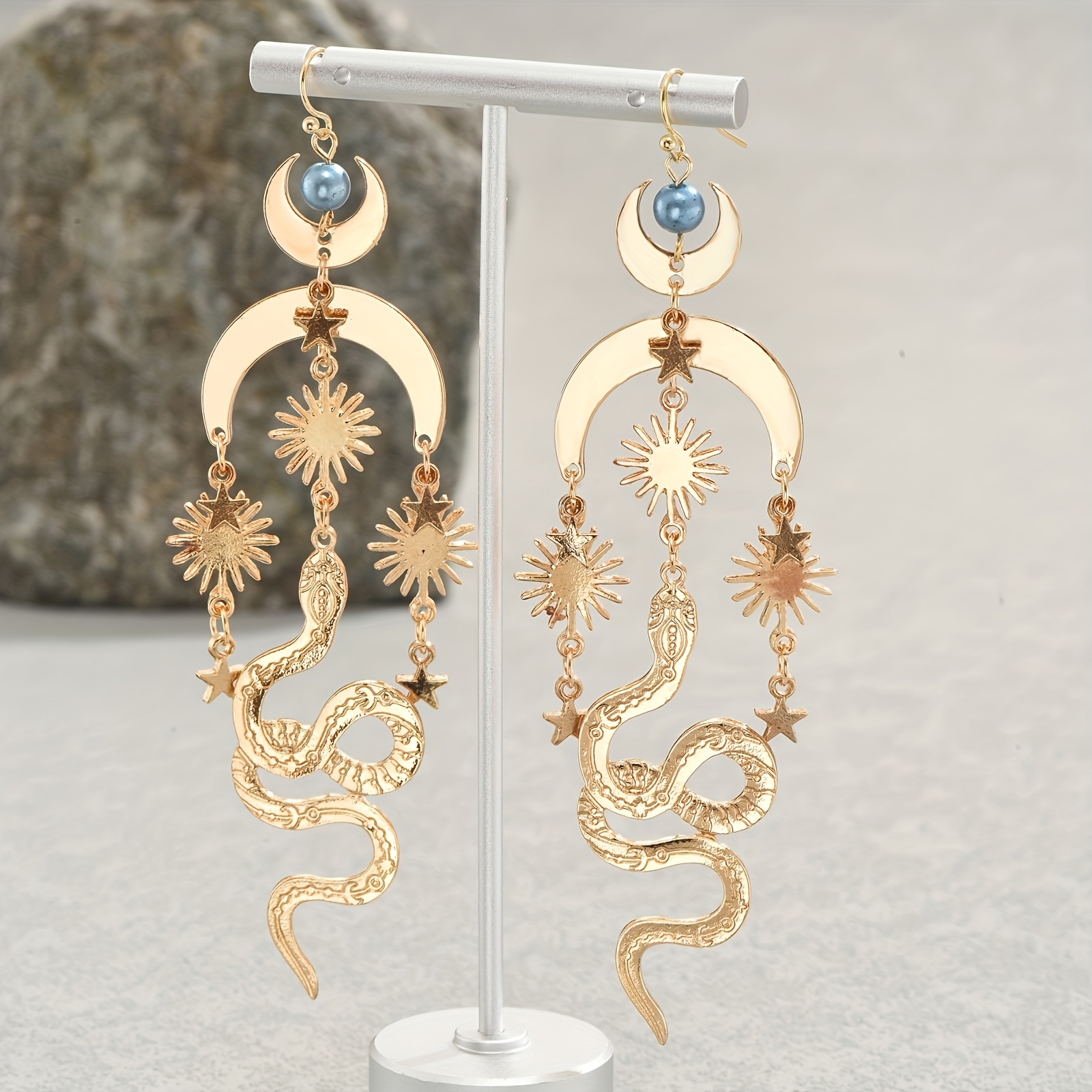 Minimalist Creative Moon Sun Pendant Earrings, Jewelry Ear Accessories